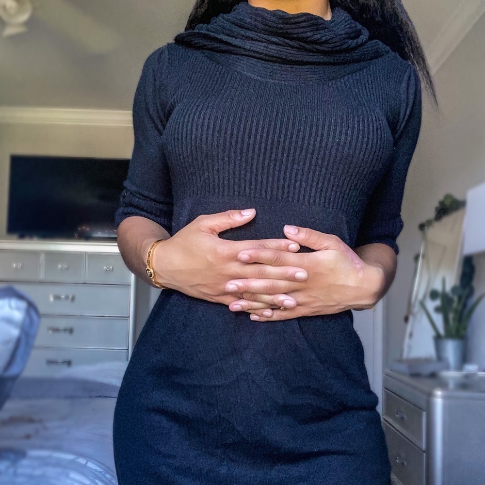 Short Black Sweater Dress